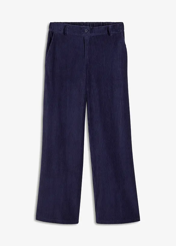 Wijde broek van geribd fluweel, bonprix