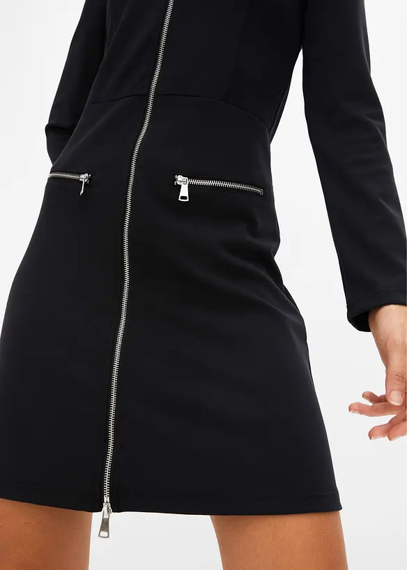 Midi jurk van punto di roma met ritsdetails, bonprix