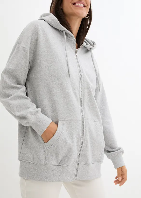 Oversized sweatvest met capuchon, bonprix