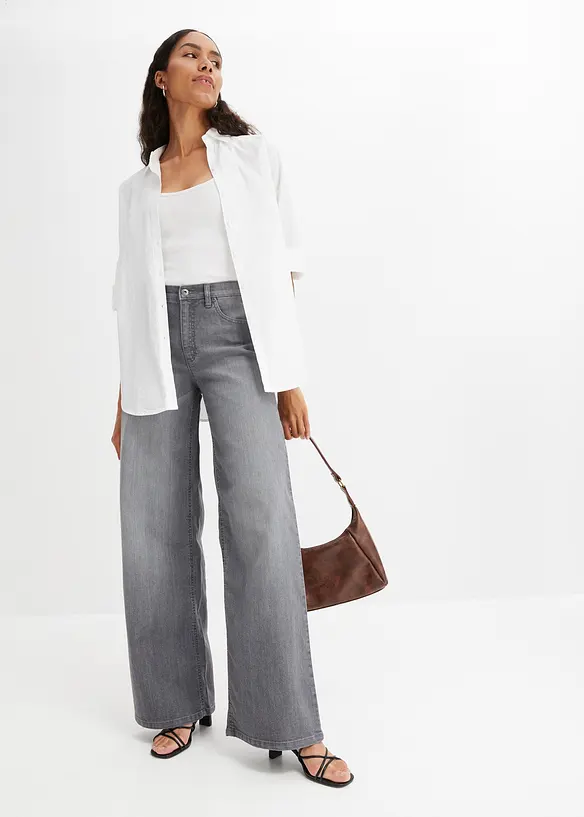Oversized blouse van katoen, bonprix