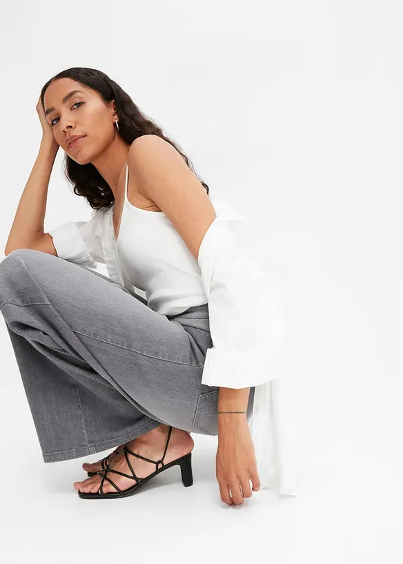 Wide leg jeans, high waist, bonprix