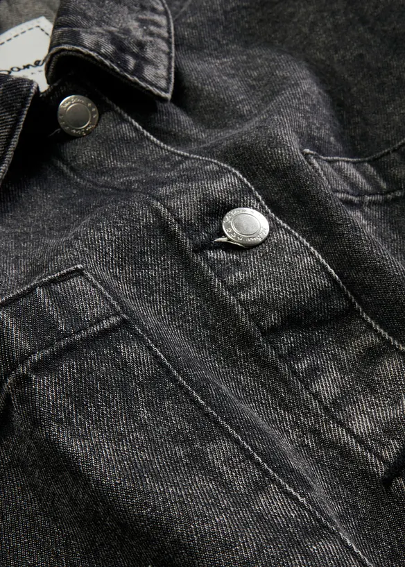 Oversized denim shacket van biologisch katoen, bonprix