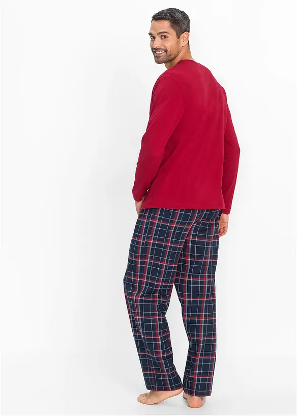 Pyjama met lange mouwen van biologisch katoen, bonprix