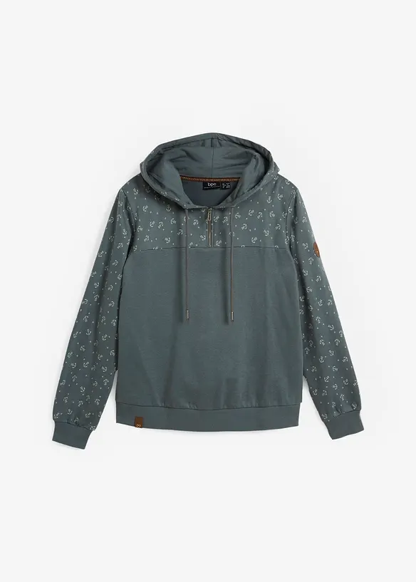 Hoodie met ritssluiting van biologisch katoen, bonprix