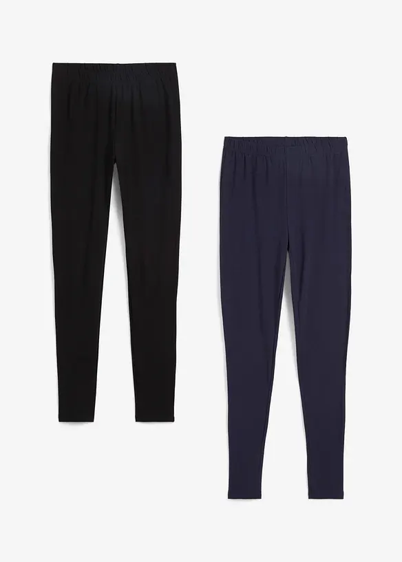 Legging met biologisch katoen (set van 2), bonprix