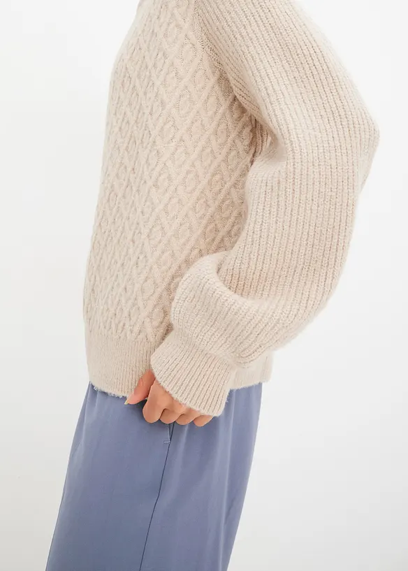 Vest met kabelpatroon, bonprix