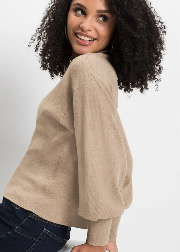 Oversized trui in een viscosemix, bonprix