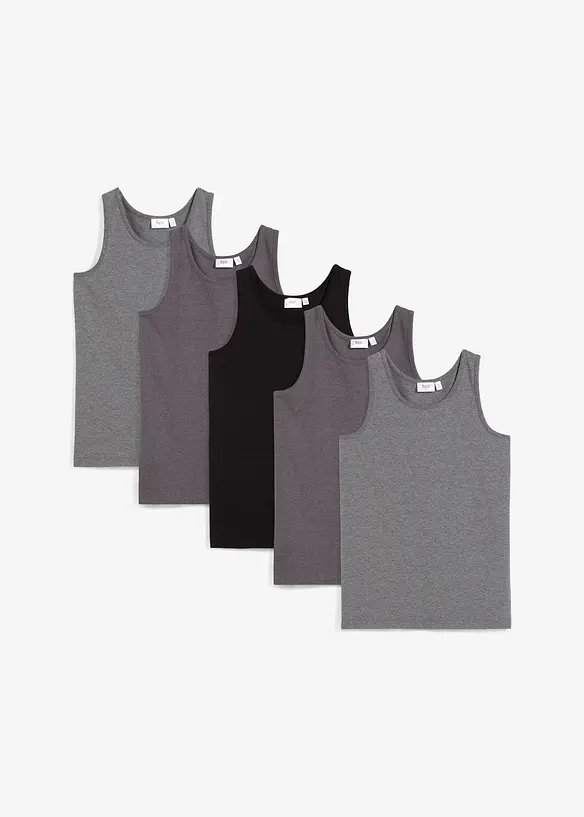 Hemd met zacht katoen (set van 5), bonprix