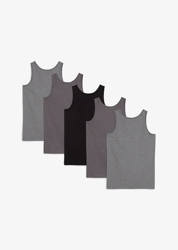 Hemd met zacht katoen (set van 5), bonprix