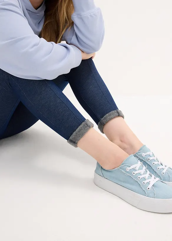 Zachte thermo legging in denim look, bonprix