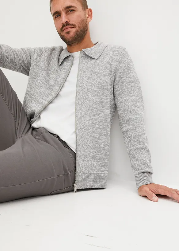 Polo vest met ritssluiting en gerecycled materiaal, bonprix