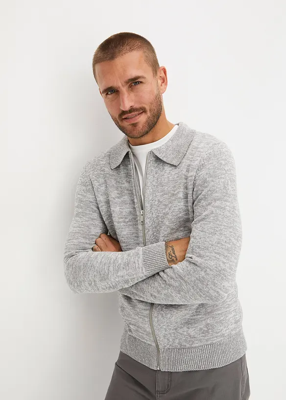 Polo vest met ritssluiting en gerecycled materiaal, bonprix
