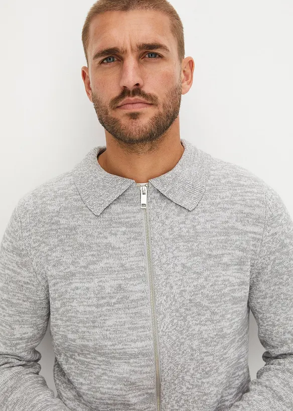 Polo vest met ritssluiting en gerecycled materiaal, bonprix