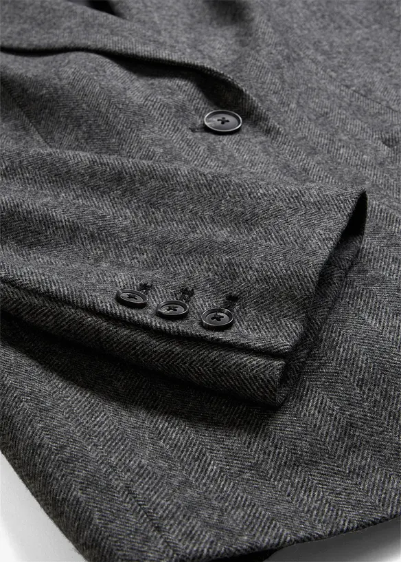 Wollen blazer met visgraatpatroon, bonprix