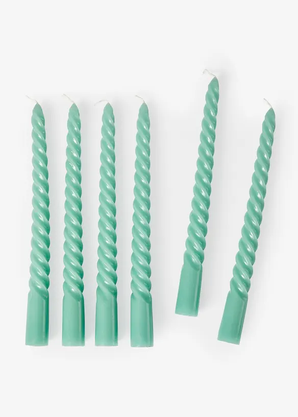 Gedraaide kroonkaarsen (set van 6), bonprix