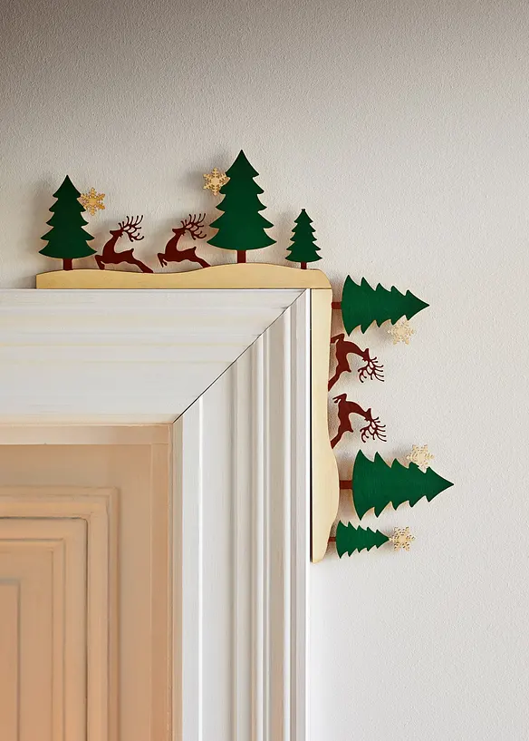 Deurlijst decoratie met bomen en herten, bonprix