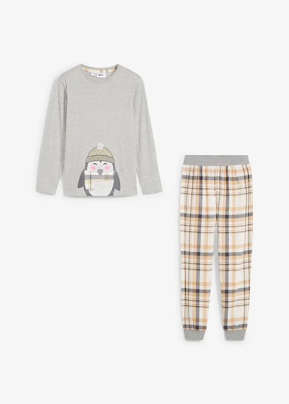 Kinderen pyjama met flanellen broek (2-dlg. set), bonprix