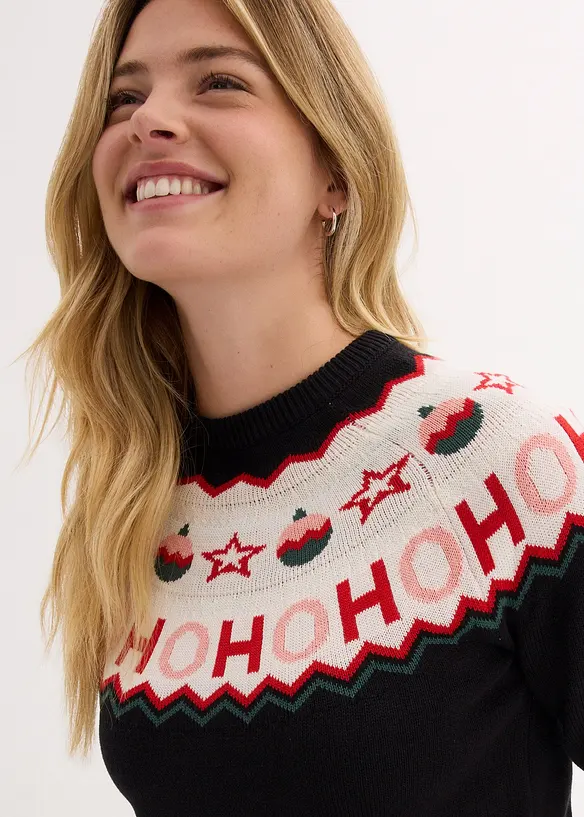 Trui met kerstmotief, bonprix