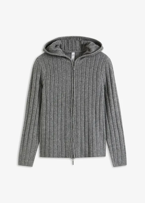 Geribd vest met capuchon, bonprix