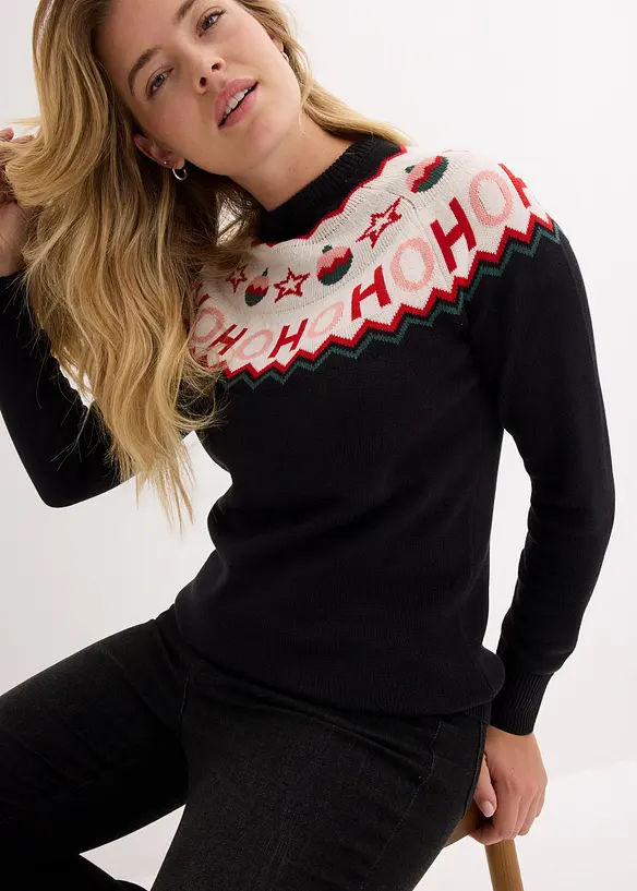 Trui met kerstmotief, bonprix