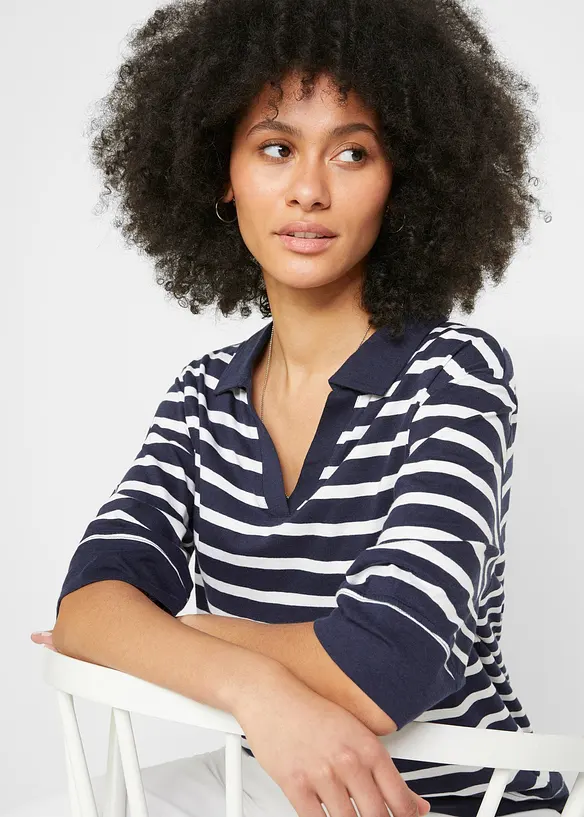 Poloshirt van katoen-viscosemix, bonprix