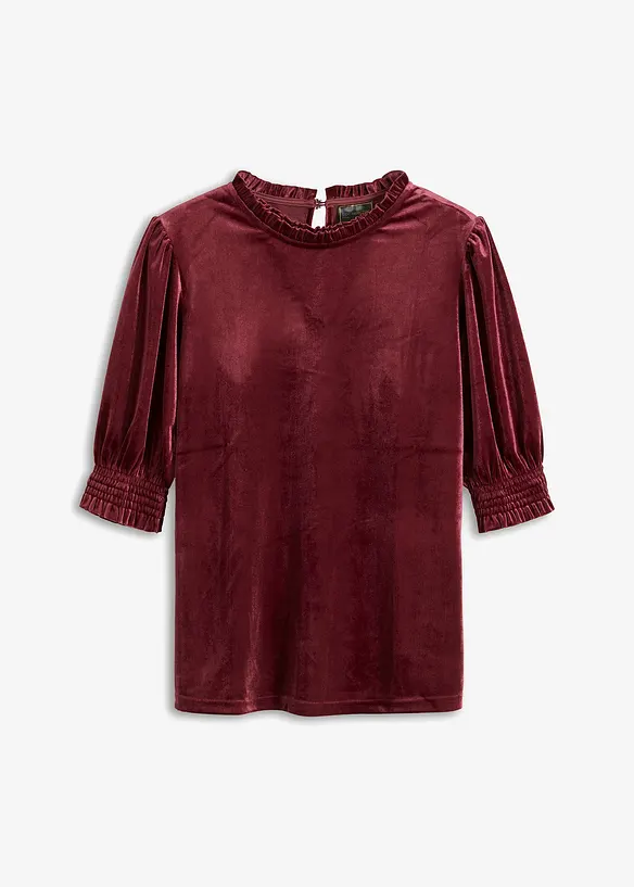 Shirt van zacht fluweel, bonprix