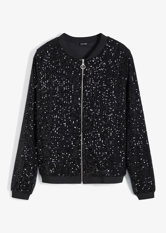 Bomber van pailletten, bonprix