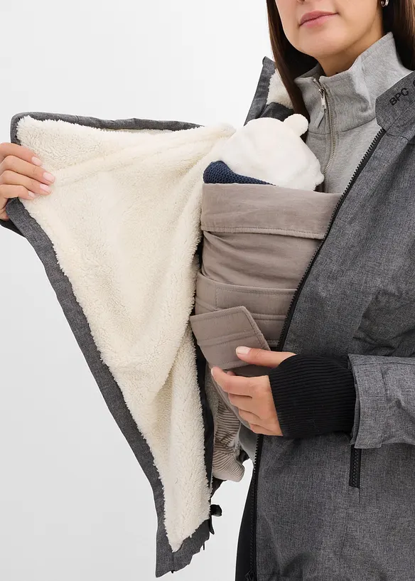 Knuffelzachte 3-in-1 zwangerschapsjas / draagjas, bonprix