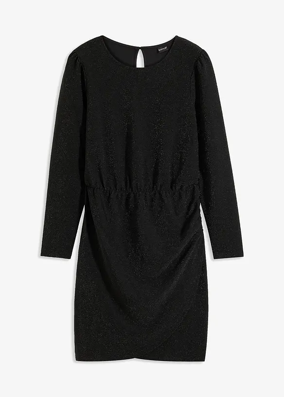 Jersey jurk met glitter, bonprix