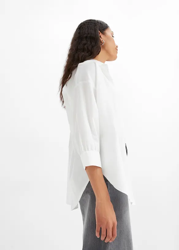 Oversized blouse van katoen, bonprix