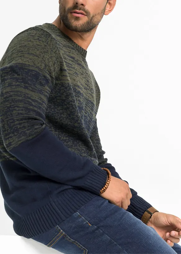 Gebreide trui comfort fit van katoen, bonprix
