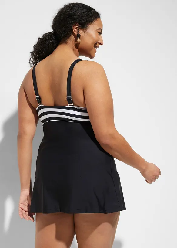 Lange tankini met high waist bikinibroekje (2-dlg. set), bonprix