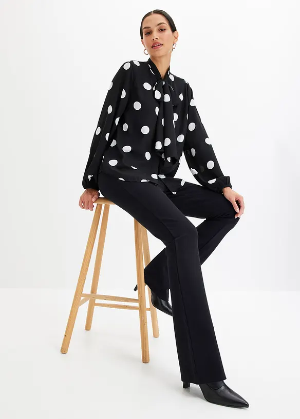 Blouse met strik, bonprix