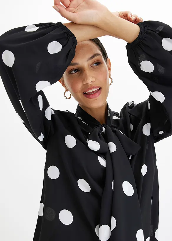 Blouse met strik, bonprix