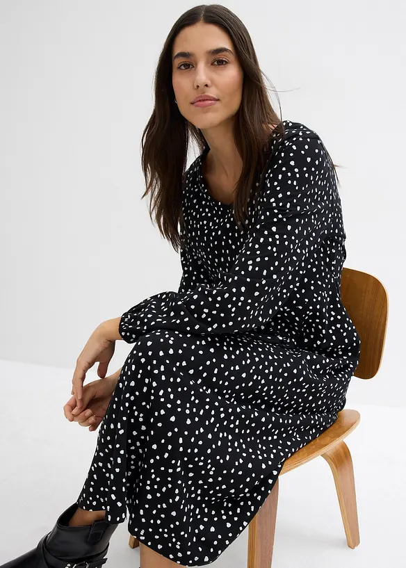 Midi jurk van katoen-jersey, bonprix