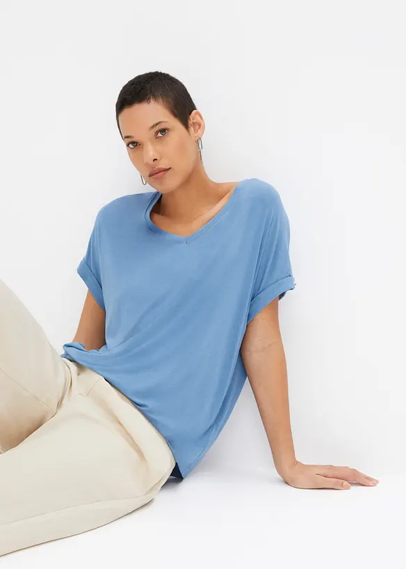 Shirt van vloeiende viscosemix, bonprix