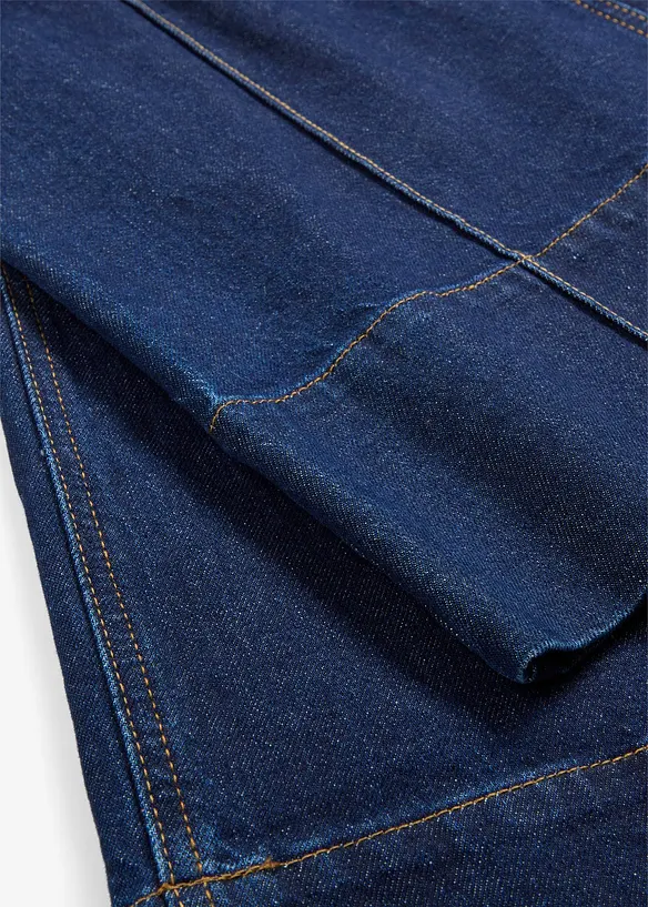 Wide leg jeans mid waist, cropped, bonprix