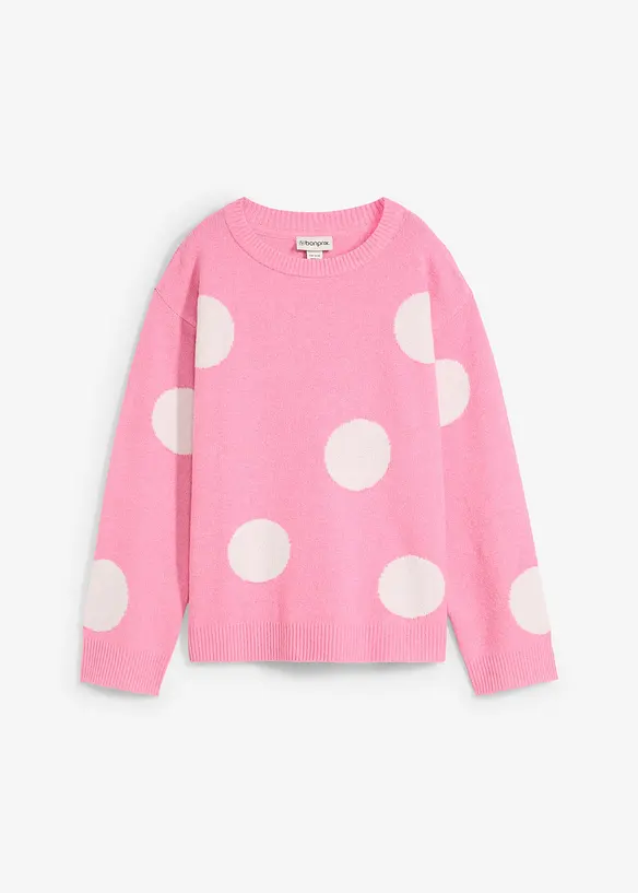 Oversized trui met stippen, bonprix