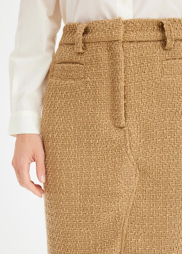 Bouclé kokerrok, bonprix