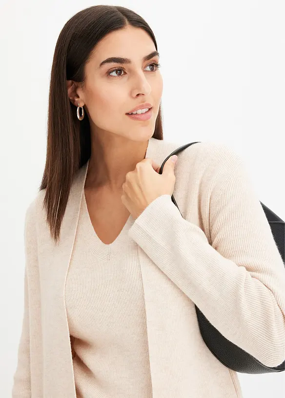 Lang vest met viscose, bonprix