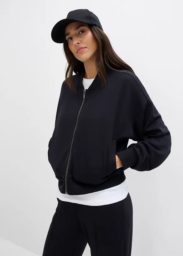 Oversized bomber met viscose, bonprix