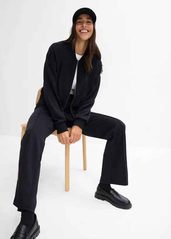 Oversized bomber met viscose, bonprix