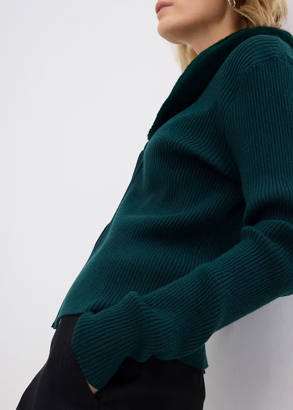 Vest met imitatiebont, bonprix