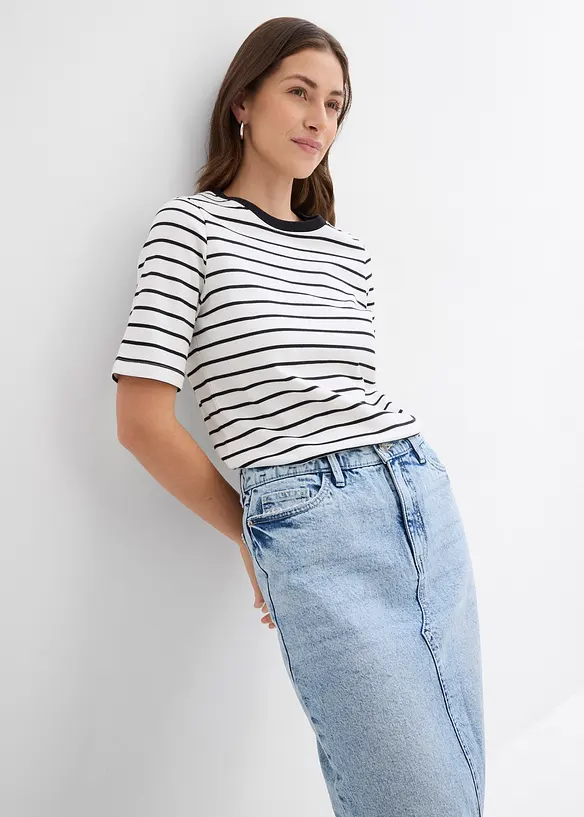 T-shirt van zwaar biologisch katoen, bonprix
