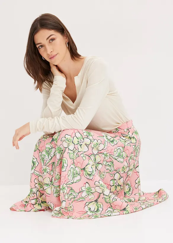 Midi rok van een soepele viscosemix, bonprix