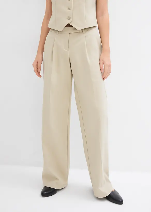 Bandplooibroek met hoge taille, bonprix