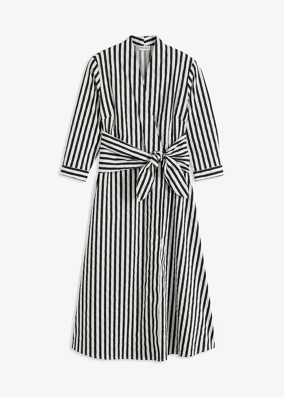 Midi jurk met bindceintuur, bonprix