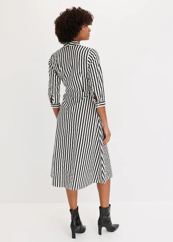 Midi jurk met bindceintuur, bonprix