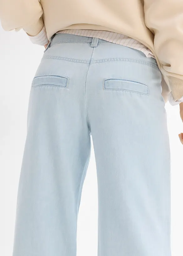 Jeans wide leg, mid waist, super soft, bonprix