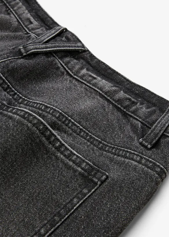 Wide leg jeans, mid waist, low stretch, full length, bonprix